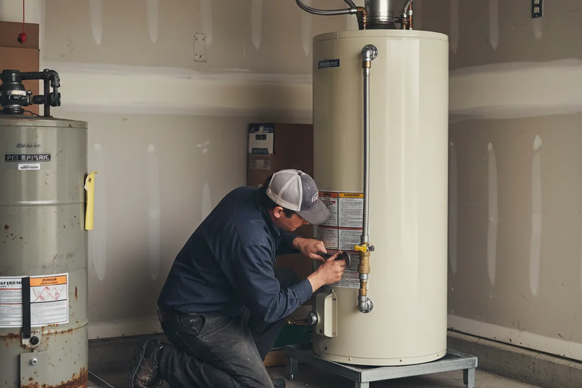 Water heater and shutoff valve replacement in Kinta